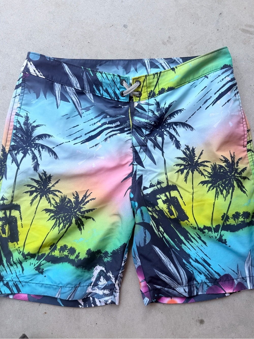 Tommy Bahama RELAX Mesh-Lined Swim Trunks in Miami Vice Tropical Night